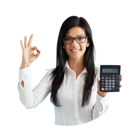 A Women With Calculator